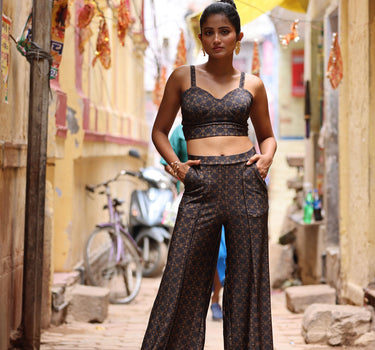 CROP TOP with WIDE LEG PANT