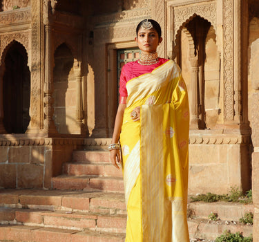 'Anar' Banarasi pure katan with boota saree