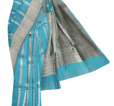 Pure kora banarasi silk handloom saree